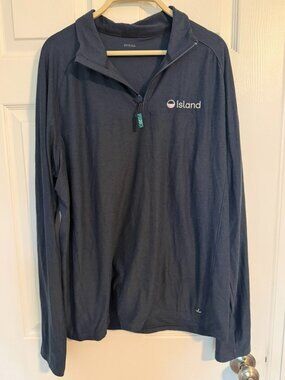PrAna Men's Large Quarter Zip Navy Blue